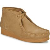 CLARKS - Wallabee - Sneakers Hoog - Bruin - Leer en Suède