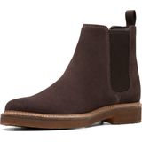 Clarks - Heren - Clarkdale Easy - G - 4 - dark brown suede