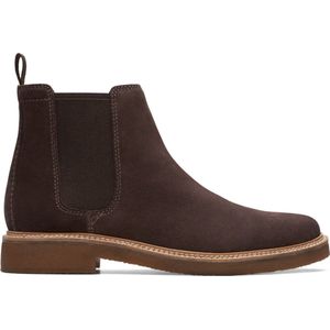 Clarks - Heren - Clarkdale Easy - G - 4 - dark brown suede