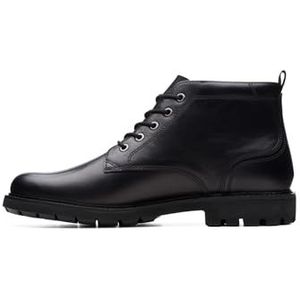 Clarks Heren Batcombe Mix Enkellaars, zwart leder, 39.5 EU