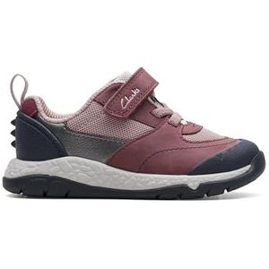 Clarks Jongens meisjes SteggyStrideT. Ballerina's, Berry Leather, 20 EU, Berry Leather, 20 EU