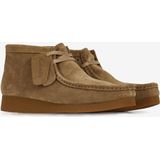 Clarks - Wallabee - Leren Enkellaarsjes - Bruin - Plat - Veters - Casual