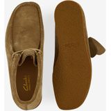 Clarks - Wallabee - Leren Enkellaarsjes - Bruin - Plat - Veters - Casual