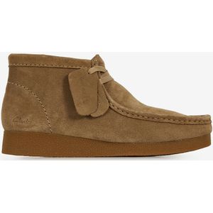 Clarks - Wallabee - Leren Enkellaarsjes - Bruin - Plat - Veters - Casual