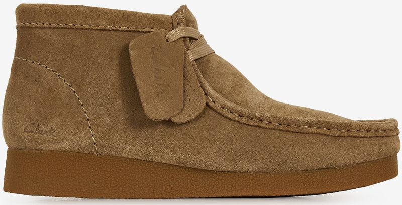 Clarks - Wallabee - Leren Enkellaarsjes - Bruin - Plat - Veters - Casual