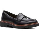 Clarks Westlynn Bella Loafer voor dames, Zwart leder, 38.5 EU