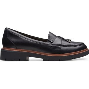 Clarks Westlynn Bella Loafer voor dames, Zwart leder, 38.5 EU