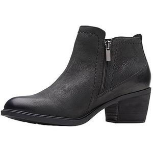 Clarks Neva Lo Chukka laarzen voor dames, zwart leer, 38 EU, zwart leder, 38 EU