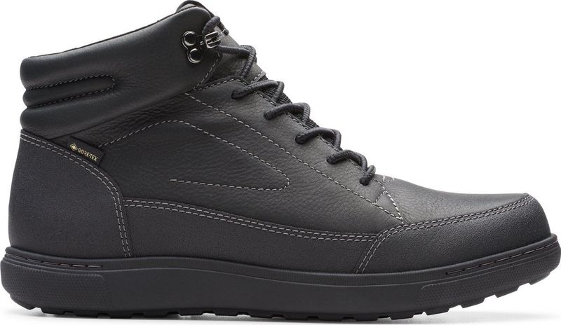 Clarks - Mapstone Higtx - Wandelschoenen - Zwart - Leer - Waterdicht