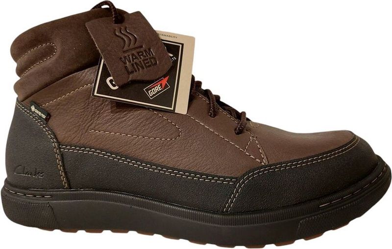 Clarks - Mapstone Hi - Nette Schoenen - Donkerbruin - Leer - GORE-TEX®