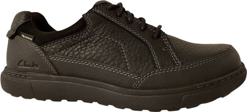 Clarks Premium Heren Mapstone loGTX, zwart leer, 6 UK, Zwart leder, 38.5 EU