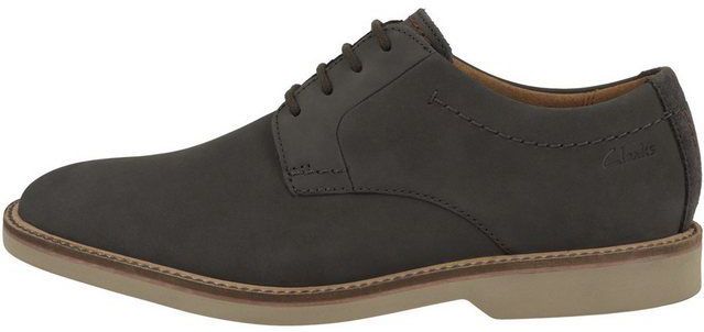 Clarks - Atticus Lt Lace - Nette Schoenen - Donkergrijs - Nubuck