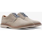 Clarks - Atticus LT Lace - Nette Schoen - Grijs - Nubuckleer