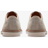 Clarks - Atticus LT Lace - Nette Schoen - Grijs - Nubuckleer