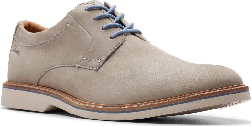 Clarks - Atticus LT Lace - Nette Schoen - Grijs - Nubuckleer
