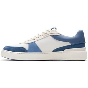 Clarks Courtlite Race Sneaker voor heren, Blauwe Combi, 40 EU