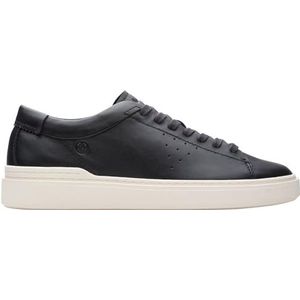 Clarks Heren Craft Swift Sneaker, zwart leer, 9 UK, Zwart leder, 43 EU