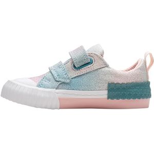 Clarks Jongen meisje FoxingBrill T. Basketbal, pastel, 22 EU, pastelkleuren, 22 EU, Pastel.