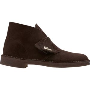 Clarksvoor mannen. 26179170 Bruine enkellaarsjes van woestijnleer (45), Plat, Veters, Casual