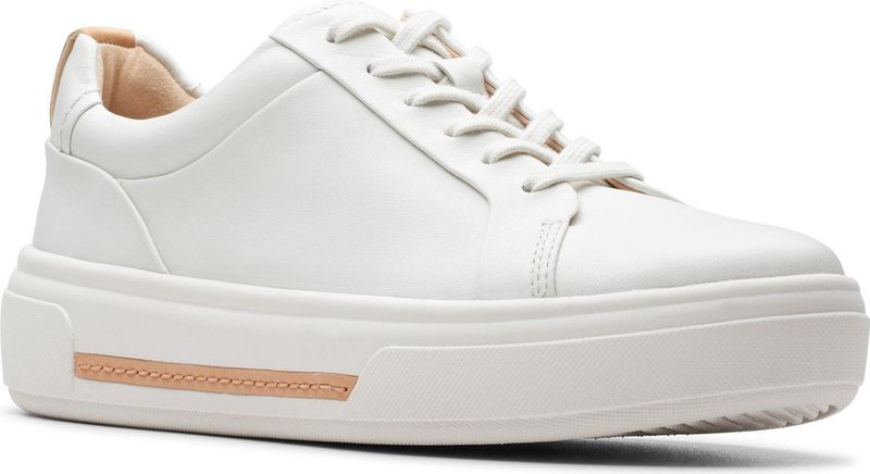 Clarks - Hollyhock Walk - Casual Sneaker - Gebroken Wit - Leer