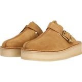 Clarks - Trek Wedge - Muiltjes - Bruin - Suède - Geen Sluiting