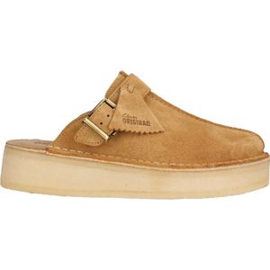 Clarks - Trek Wedge - Muiltjes - Bruin - Suède - Geen Sluiting