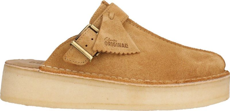 Clarks - Trek Wedge - Muiltjes - Bruin - Suède - Geen Sluiting