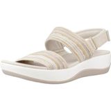 Clarks - Arla Stroll - Sandalen - Beige - Textiel - Cushion Soft™ Voetbed
