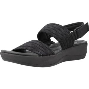Clarks Dames Arla Stroll sandaal, zwart, 6 UK, Zwart, 39.5 EU
