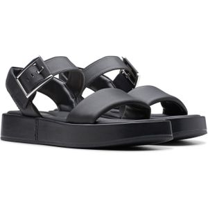 Clarks - Alda Strap - Sandalen - Zwart - Leer - Comfortabele Pasvorm