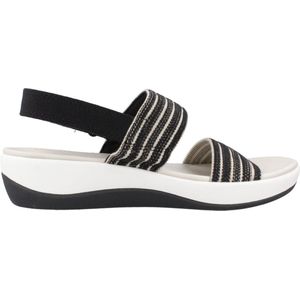 Clarks - Arla Stroll - Sandalen - Zwart Combi - Duurzaam Materiaal
