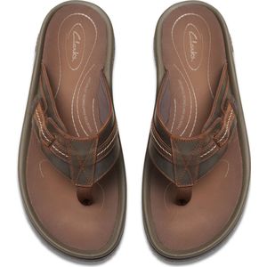 Clarks, Flip Flops Bruin, Heren, Maat:42 EU