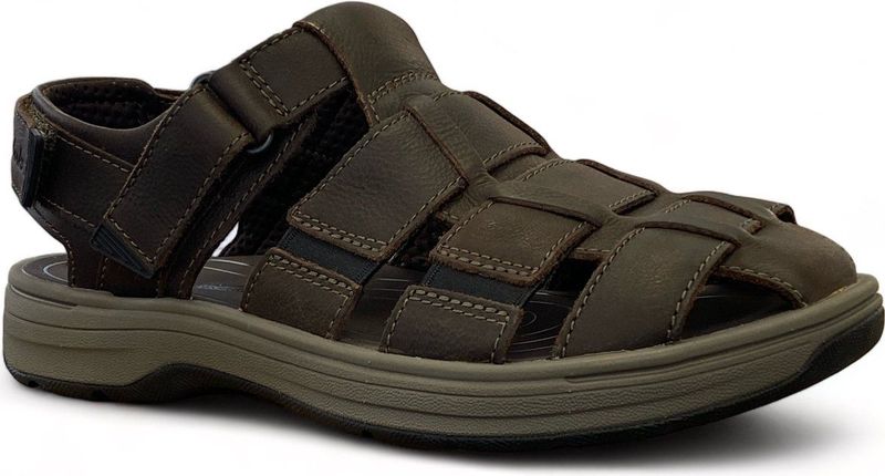 Clarks - Saltway Cove - Wandelsandaal - Donkerbruin - Leer
