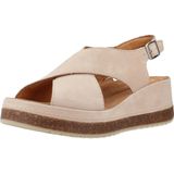 Clarks - Kassanda Step - Sandalen - Zandkleur - Nubuckleer