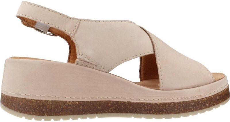 Clarks - Kassanda Step - Sandalen - Zandkleur - Nubuckleer
