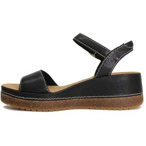 Clarks Kassanda Lily Damessandalen, Zwart Leer, 39 EU