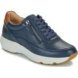 Clarks Dames Tivoli Zip Sneaker, Navy Leer, 4.5 UK, marine leer, 37.5 EU