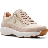 Clarks - Tivoli Zip - Sneakers - Sand Combi - Duurzaam Materiaal