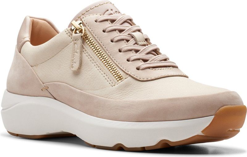 Clarks - Tivoli Zip - Sneakers - Sand Combi - Duurzaam Materiaal