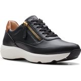 Clarks - Tivoli Zip - Leren Schoenen - Zwart - Casual