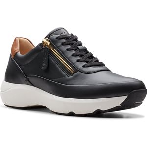 Clarks - Tivoli Zip - Leren Schoenen - Zwart - Casual