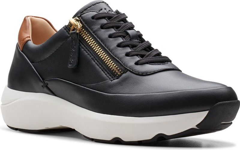 Clarks - Tivoli Zip - Leren Schoenen - Zwart - Leer