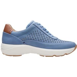 Clarks Dames Tivoli Grace Sneaker, blauw Nubuck, 5.5 UK, Blauw Nubuck, 39 EU