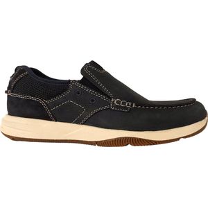 Clarks - Sailview Step - Leren Bootschoenen - Marine - Leer - Casual