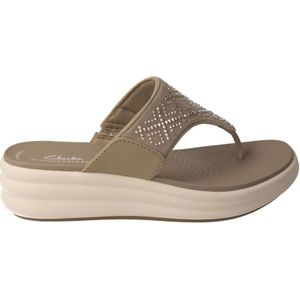 Clarks, Flip Flops Grijs, Dames, Maat:39 EU