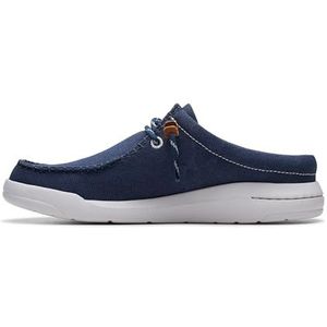 Clarks Driftlite Surf platte mocassins voor heren, marineblauw, 44 EU, Marineblauw canvas