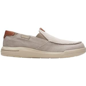 Clarks Driftlite Step Loafer Flat, lichtgrijs Combi, 10.5 UK, Lichtgrijze Combi, 45 EU