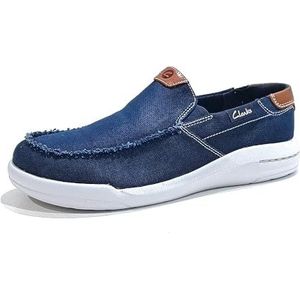 Clarks Driftlite Step Loafer Flat, Navy Combi, 7 UK, Navy Combi, 41 EU