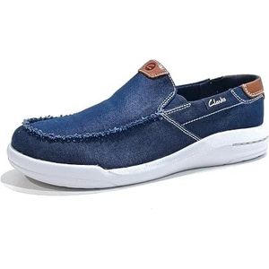 Clarks Heren Driftlite Step Loafer Flat, Navy Combi, 10.5 UK, Navy Combi, 45 EU