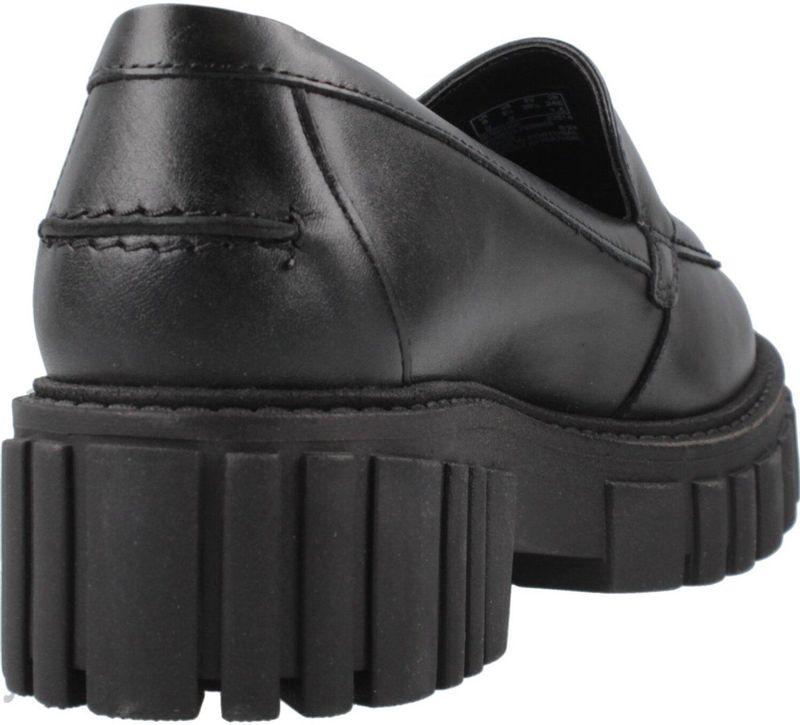 CLARKS - Page - Veterschoen - Zwart - Enkelhoog - Glad Leer - Platte Hak